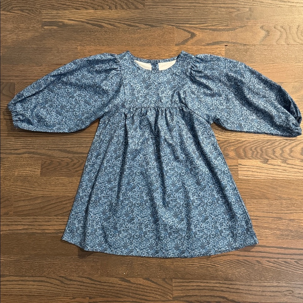 Floral Blue Kids Dress